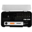 Prime3 Kruvikeeraja TCD21, 4V, 2000 mAh, 5 Nm, 0&ndash;320 p/min, 26 otsikut, USB-C laadimine