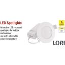 Emos LED prožektorius LORI ZV1163, 4,5 W, 345 lm, IP65, 110&deg;, 2700/4000 K, įmontuojamas, plastikas