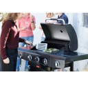 Barbecook Siesta 310 Graphite gaasigrill &otilde;ues toidu valmistamiseks 3 p&otilde;letit 12kW 2.9kW k&uuml;lgp&otilde;leti malmrestid 124x56x118cm BC-GAS-2072
