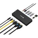 Sandberg USB-C 13in1 dokkija Pro 136-61, 100W, 2xHDMI, 1xDP, 3xUSB 3.0, 1xUSB-C 3.1, 1xRJ45, 1xAudio, 1xSD, 1xMicroSD