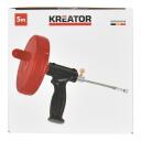 Дренажный бур пистолет 5м, KREATOR, KRTH50304, Длина: 5000 мм, Диаметр: 5 мм