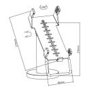 Sbox Kredītkar&scaron;u termināļa statīvs PTM-03, 176mm, 179x86x27mm, VeriFone VX 520, alumīnijs, tērauds, plastmasa, +180&deg;/-180&deg;