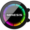 Genesis Ūdens dzesētājs NLG-2319, 276mm, 27mm, 1810g, Melna, AM4, AM5, LGA 1150-1851, 34.7dB, PWM ventilatori, ARGB apgaismojums