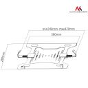 Maclean S&uuml;learvuti hoidja MC-764, 300x60x280mm, 1 monitor, VESA 100x100, 75x75, must