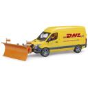 Bruder Buss MB Sprinter DHL figuuriga, 1:16, kollane, 16.3cm, 18.5cm, 43.5cm, 4 aastat, plastmass