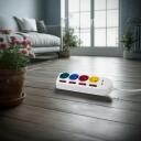 Maclean удлинитель MCE229W, 4 розетки, 2xUSB, 250VAC, 10A, 2.1A 5V, 1.5m, защита от детей, выключатель