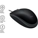 Logitech USB Optiline Hiir B110 Vaikne/Must 910-005508, 1000DPI, 3 nuppu, 1.8m kaabel, ambidekstriline disain