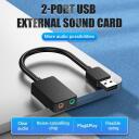 Vention USB 2-portne v&auml;line helikaart CDYB0 0.15m, 2.1 kanalit, 16 bitti, 3.5 mm, must