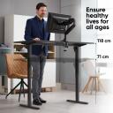 Onkron Stāvo&scaron;ā galda rāmis WDF221E-B, slodzes jauda: 70 kg, augstuma regulē&scaron;ana: 710-1180 mm, pacel&scaron;anas ātrums: 25 mm/s