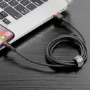 Baseus Laidas CALKLF-B19, 100cm, 2.4A, Lightning, USB 2.0, juodas, raudonas