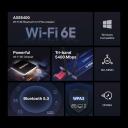 Mercusys адаптер MA86XE, 5400 Мбит/с, Wi-Fi 6E, Bluetooth 5.3, PCI Express, три диапазона (2.4 ГГц/5 ГГц/6 ГГц), WPA3