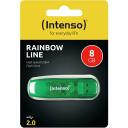Intenso USB m&auml;lupulk 3502460 8 GB, USB 2.0, Lugemise kiirus 28 MB/s, Kirjutamise kiirus 6.5 MB/s, Roheline