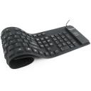 Gembird klaviatūra KB-109F-B, 109 klavi&scaron;ai, USB + PS/2, 1.5 m laidas, juoda, atspari vandeniui, dulkėms, tylus ra&scaron;ymas