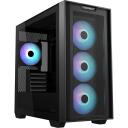 Asus Korpus A21 PLUS TG ARGB BLACK, 220mm, 430mm, 465mm, 1x 120mm tagumine ventilaator, 3x 120mm esiventilaatorid