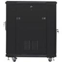 Lanberg rack kapp FF01-6815-12B, 15U, 600x800mm, must, karastatud klaas, 4 ventilaatorit
