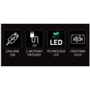 Manta Neonvalgustus SNL91MT, 5W, 5V, 2m kaabel, mitmev&auml;rviline, orgaanilisest klaasist alus, riputamine