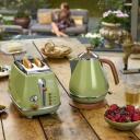Delonghi Kettle KBOV 2001.GR, 2000 W, 1.7 L, 360&deg; sukamo pagrindą, Žalia, Nerūdijantis plienas, Filtravimas