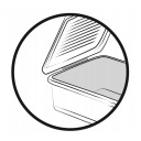 Box with lid Leonie 28.5x18.5x10.5cm 3.7L transparent Keeeper 0611156001