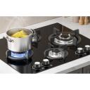 Iseasy gāzes plīts MGBG-654A, 4 degļi, 3.3 kW, 2.7 kW, 1.75 kW, 1 kW, dro&scaron;ības vārsts, stikla panelis 8 mm
