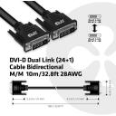 Club3D DVI-D кабель CAC-1220, 10 м, 28AWG, 2560 x 1600@60Hz, 1920 x 1080@120Hz, 24+1, прямой штекер, золотые контакты