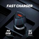 Tellur Auto laadija TLL151291, 38W, 6A, PD20W, QC3.0, 12-24V, USB-A, USB-C, l&uuml;hise, &uuml;lekoormuse kaitse