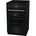 Gorenje Keraamiline pliit GECS5B70CLB, 70L, 220-240V, 4 p&otilde;letit, elektriline ahi, must, multifunktsionaalne, isepuhastuv