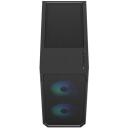 Fractal Design Arvutikorpus Focus 2 RGB FD-C-FOC2A-03, 2xUSB 3.0, 6x2.5'', 2x3.5'', must, klaass k&uuml;lgpaneel, RGB valgustus