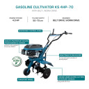 Kultivaator/randaal KS 4HP-70 KONNER&SOHNEN