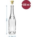 Browin 500 ml pudele ar sēņu formas korķi, 1 gab., 500 ml, stikls, korķis, dekoratīva pudele