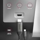 Axagon USB-C HDMI kaabel RVC-HI2MC, 1.8m, 4K/60Hz HDR10, USB Type-C, HDMI 2.1a, 70g, 48x21x10mm