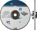 Slīpē&scaron;anas ripa INOX 230x22x6 mm, Lielām leņķa slīpma&scaron;īnām ar fiksācijas uzgriezni PRO STAINLESS STEEL SLĪPRIPA AR SAISTVIELĀM, 2608600541, BOSCH