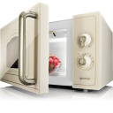 Mikroviļņu krāsns klasiskam gatavošanas stilam ar 700 W jaudu un bēšīgu retro dizainu MO4250TCLI Gorenje