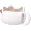Paladone Hello Kitty krūze PP13154HK, 300ml, balts/rozā, veidota kā Hello Kitty galva ar bantīti