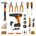 Įrankių rinkinys ISMA IS-1057, 57 vnt., 12V akumuliatorinis gręžtuvas