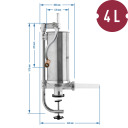 Vertikaalne vorstipress 4 kg roostevabast terasest nelja otsikuga 19&times;138&times;54,5 cm 311008 Browin