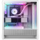 Nzxt Korpus H5 FLOW RGB 2024 CC-H52FW-R1, 3x120mm ventilaatorit, 2x2.5" ja 1x3.5" ketas, 7 laiendusslotti, valge