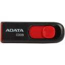 Adata USB m&auml;lupulk C008 AC008-64G-RKD, 64 GB, USB Type-A, must/punane, plastik, Plug and Play