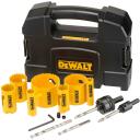 Dewalt Bi-Metal zāģu komplekts DT90351-QZ, 11 gab., melna/dzeltena, 22mm-64mm, 2 adapteri, 2 centrālie urbi