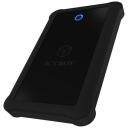 Raidsonic ICY BOX SDD cietā diska korpuss IB-233U3-B, SATA 6Gb/s, USB 3.0, 1x2.5" HDD/SSD, silikona aizsargapvalks