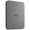 Lacie Внешний HDD 2TB STLR2000400 USB Type-C, 3.2 Gen 1, серый, защита паролем, USB-кабель в комплекте