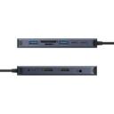 Hyper dokstacija Next HD4006GL, 1 x Ethernet, 2 x 4K 60Hz HDMI, 1 x USB-A 5 Gbps, 1 x USB-A 10 Gbps, 2 x USB-C 10 Gbps