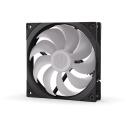 Endorfy Datora ventilators EY4A004, 140mm, 12V, 0.4A, 1800RPM, FDB, 3-pin + 4-pin, melns, LED apgaismojums, antivibrācijas sistēma