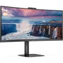 AOC LED monitorius CU34V5CW/BK, 3440 x 1440, 100 Hz, 4 ms, HDMI prievadai 1, USB-C 65W, USB centras, web kamera, VESA 100 x 100