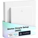 Meross MRS105MA-EU viedtīkls slēdzis, MRS105MAQUA-EU, 2.4 GHz, 55x55 mm, automātiskā kalibrācija, balss kontrole