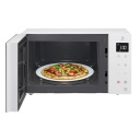 Stilīga premium klases brīvi stāvoša mikroviļņu krāsns ar 23 L ietilpību 1000 W jaudu un baltu minimalistisku dizainu MS23NECBW LG