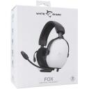 White Shark Austiņas FOX-W, 280g, Balta, 1.8m, 32&Omega;, 20Hz-20KHz, 106dB&plusmn;3dB, virs ausīm, galvas stīpa, vadu, iebūvēts mikrofons
