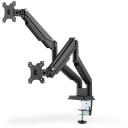 Digitus Lauahoidik DA-90395, 2x32'', 18kg, 33.5cm, must, VESA 75x75, 100x100, teras, plastmass, alumiinium