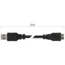 Emos USB-кабель S70203, 1м, черный, 3.0, 5 Гбит/с, A разъем &ndash; микро B разъем, для зарядки/переноса данных