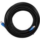 Goobay patch kabelis CAT 6 94396, 60m, melns, RJ-45, apaļ&scaron;, bez aizķer&scaron;anās, CCA vadītāji