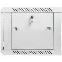Lanberg 19" seinakapp WF01-6406-10S, 600mm, 6U, 60kg, IP20, klaasuks, 2 ventilaatoriavahet, 4 vertikaalset riba